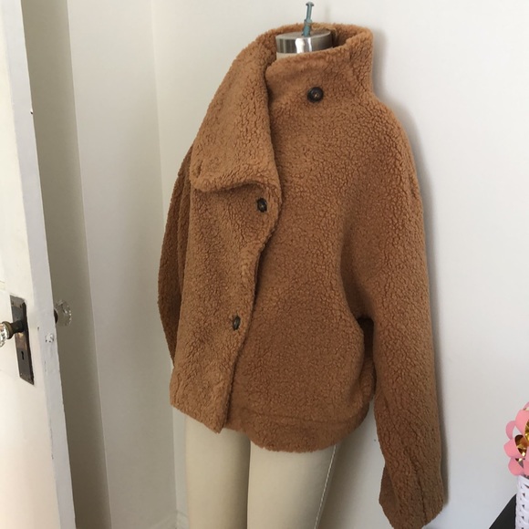 Free People Izzy wrap teddy jacket sand - Picture 8 of 16